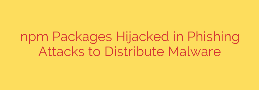 npm Packages Hijacked in Phishing Attacks to Distribute Malware