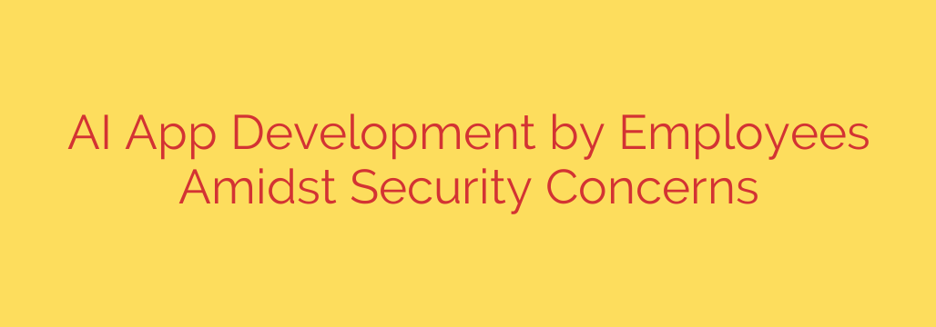 AI App Development by Employees Amidst Security Concerns