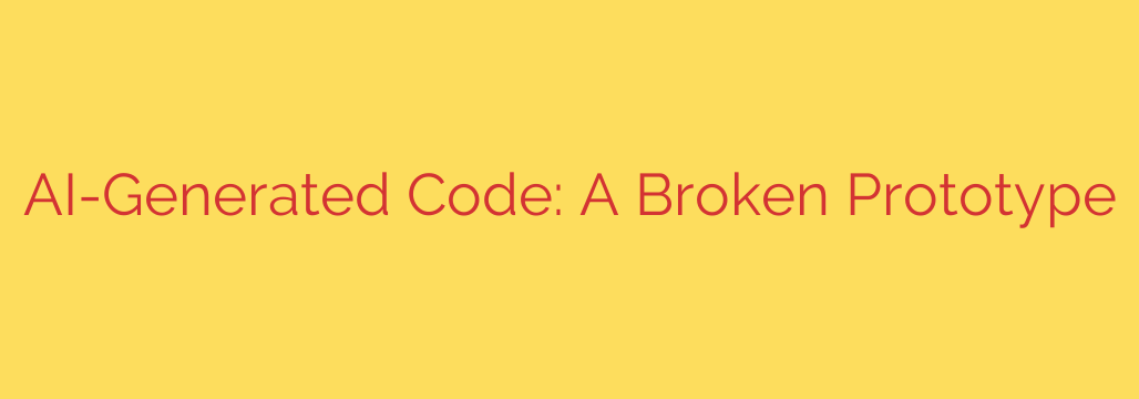 AI-Generated Code: A Broken Prototype
