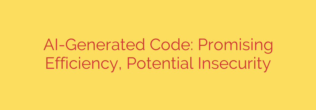 AI-Generated Code: Promising Efficiency, Potential Insecurity