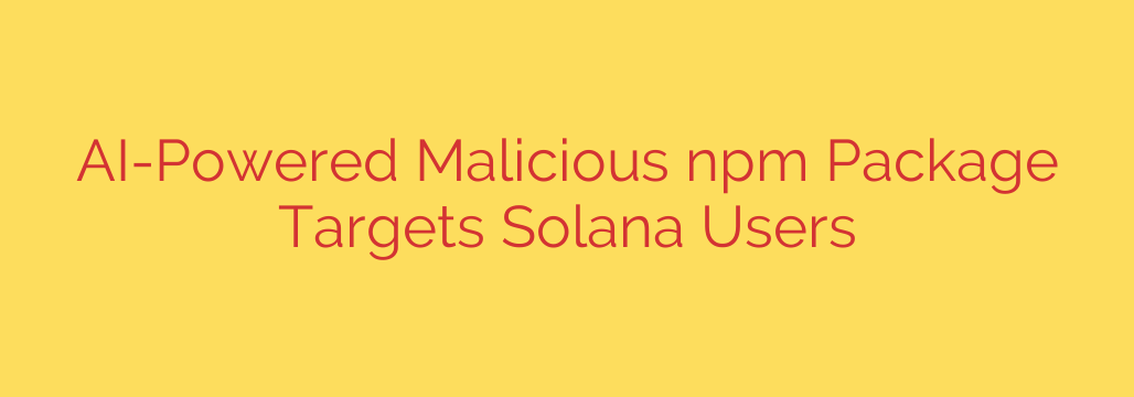 AI-Powered Malicious npm Package Targets Solana Users