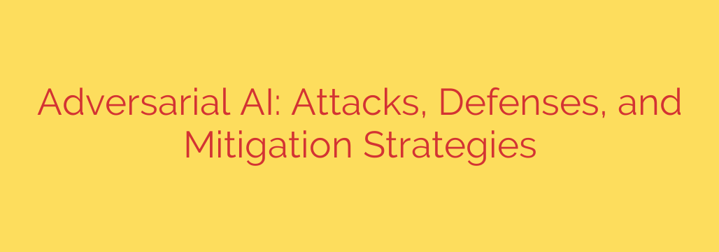 Adversarial AI: Attacks, Defenses, and Mitigation Strategies