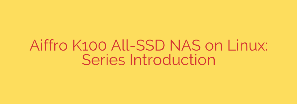 Aiffro K100 All-SSD NAS on Linux: Series Introduction