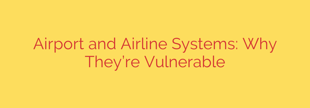 Airport and Airline Systems: Why They’re Vulnerable