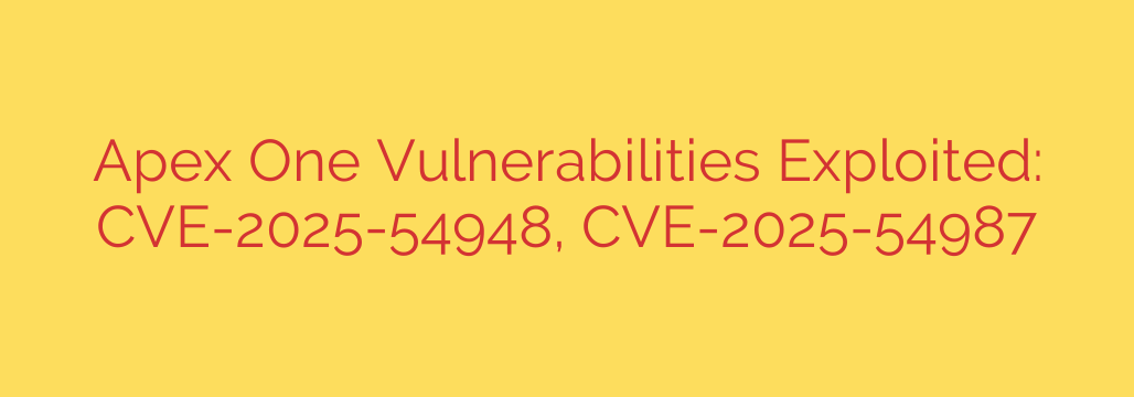 Apex One Vulnerabilities Exploited: CVE-2025-54948, CVE-2025-54987