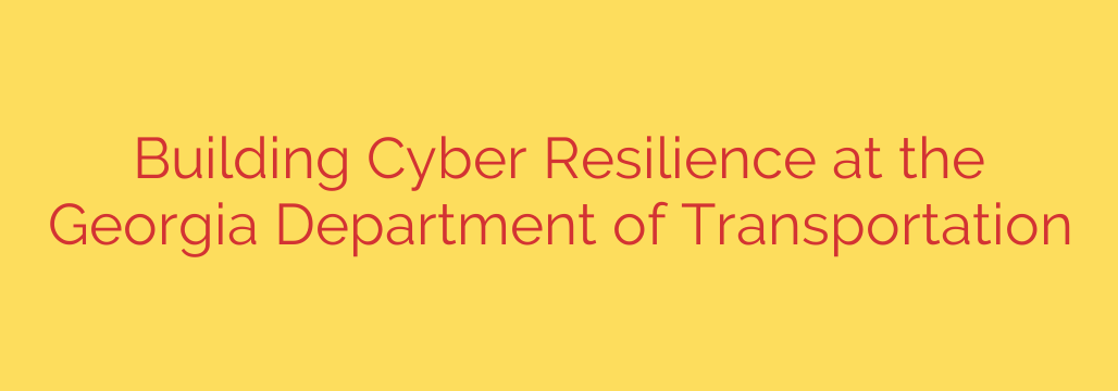 Building Cyber Resilience at the Georgia Department of Transportation