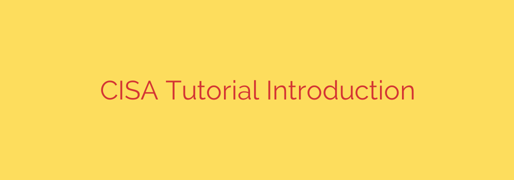 CISA Tutorial Introduction