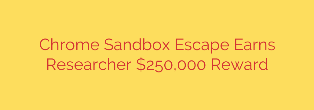 Chrome Sandbox Escape Earns Researcher $250,000 Reward