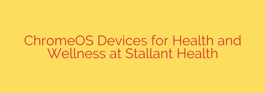 ChromeOS Devices for Health and Wellness at Stallant Health