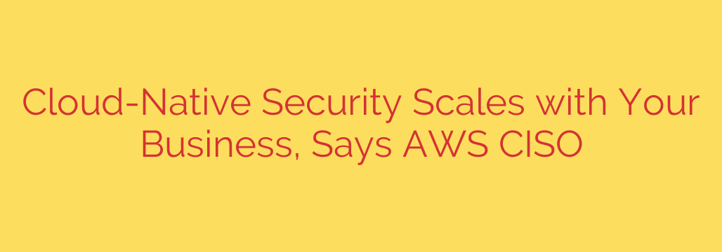 Cloud-Native Security Scales with Your Business, Says AWS CISO