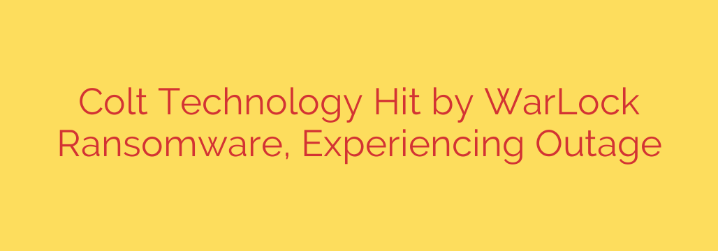 Colt Technology Hit by WarLock Ransomware, Experiencing Outage