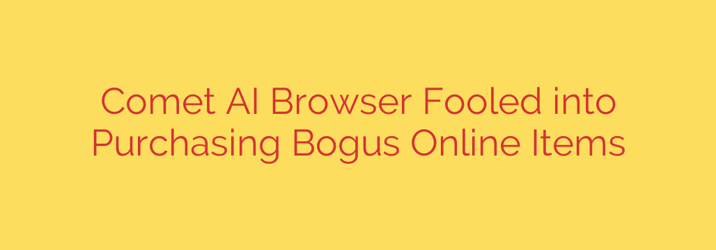 Comet AI Browser Fooled into Purchasing Bogus Online Items