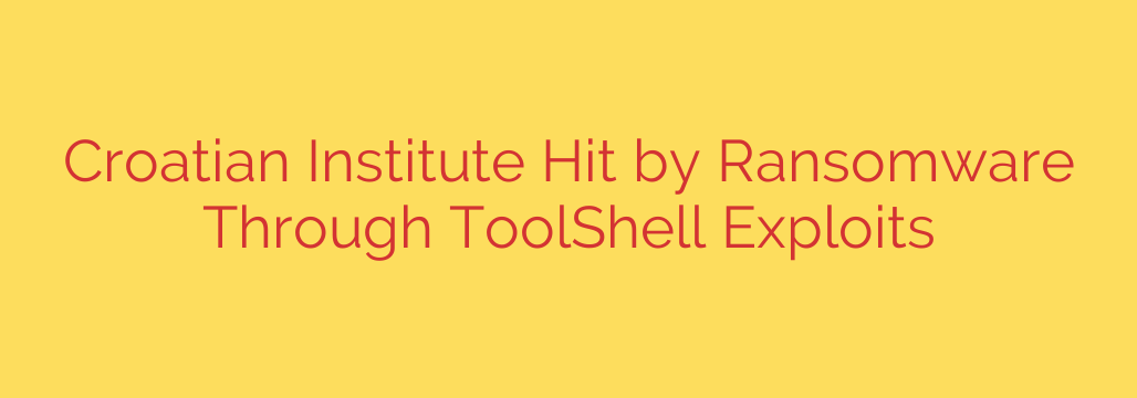 Croatian Institute Hit by Ransomware Through ToolShell Exploits