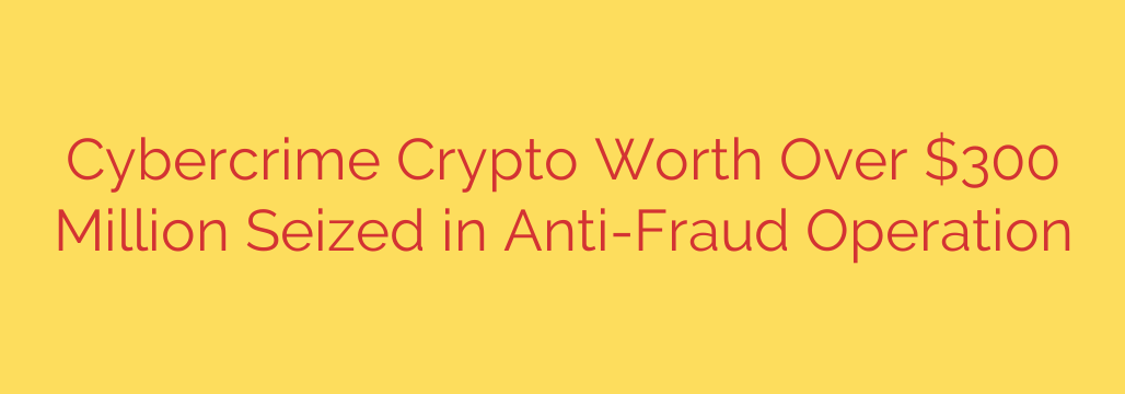 Cybercrime Crypto Worth Over $300 Million Seized in Anti-Fraud Operation