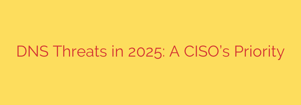 DNS Threats in 2025: A CISO’s Priority