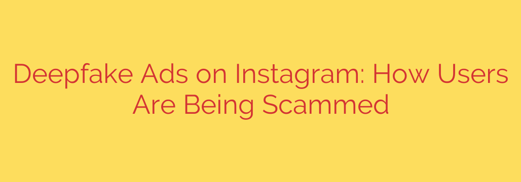 Deepfake Ads on Instagram: How Users Are Being Scammed