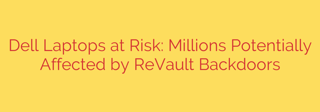 Dell Laptops at Risk: Millions Potentially Affected by ReVault Backdoors