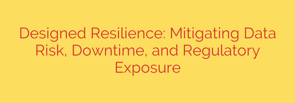 Designed Resilience: Mitigating Data Risk, Downtime, and Regulatory Exposure