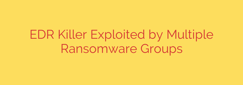 EDR Killer Exploited by Multiple Ransomware Groups