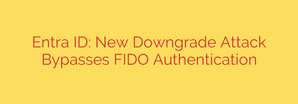Entra ID: New Downgrade Attack Bypasses FIDO Authentication