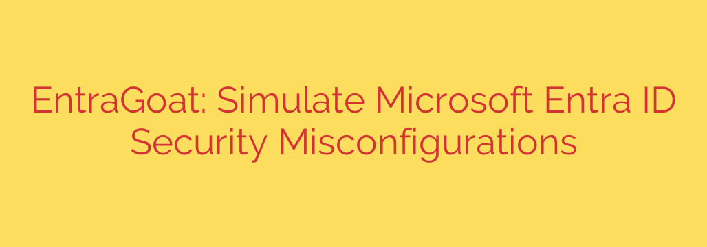 EntraGoat: Simulate Microsoft Entra ID Security Misconfigurations