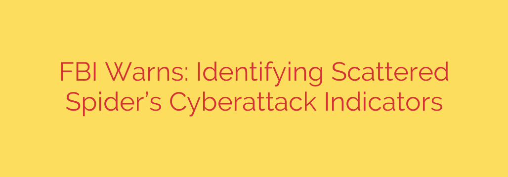 FBI Warns: Identifying Scattered Spider’s Cyberattack Indicators