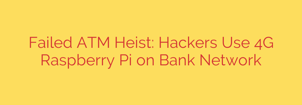 Failed ATM Heist: Hackers Use 4G Raspberry Pi on Bank Network