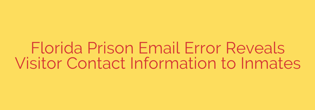 Florida Prison Email Error Reveals Visitor Contact Information to Inmates