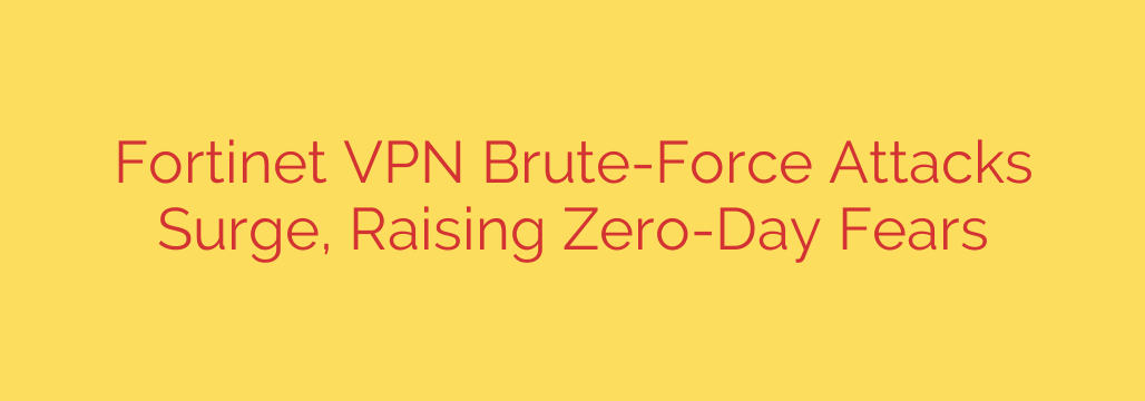 Fortinet VPN Brute-Force Attacks Surge, Raising Zero-Day Fears