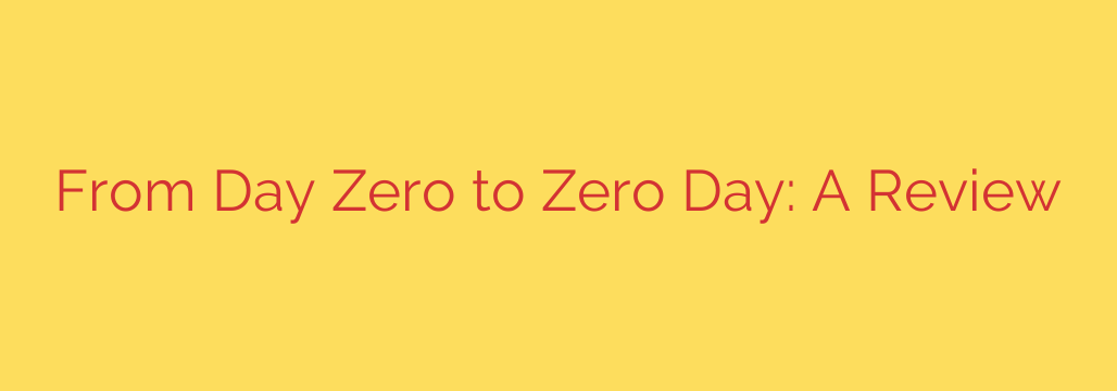 From Day Zero to Zero Day: A Review