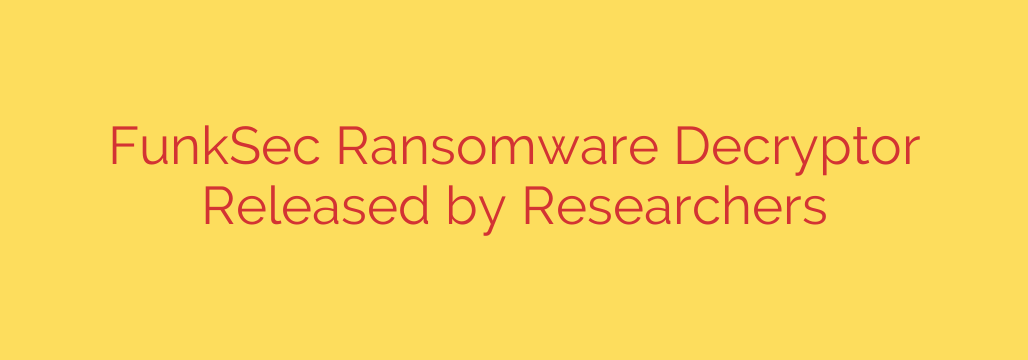 FunkSec Ransomware Decryptor Released by Researchers