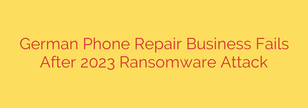 German Phone Repair Business Fails After 2023 Ransomware Attack