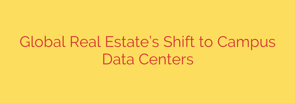 Global Real Estate’s Shift to Campus Data Centers