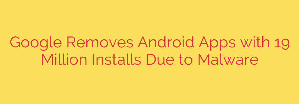 Google Removes Android Apps with 19 Million Installs Due to Malware