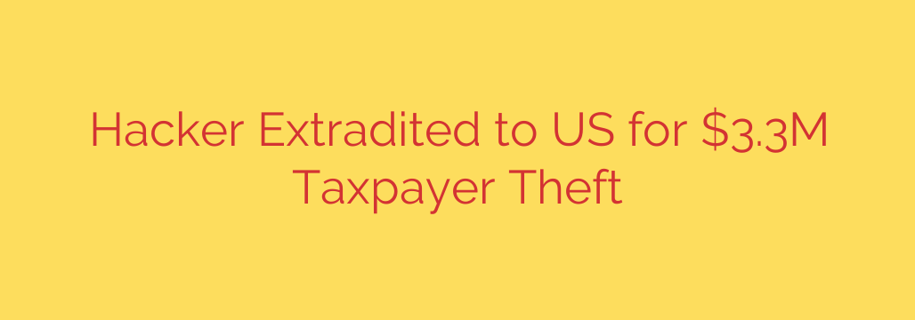 Hacker Extradited to US for $3.3M Taxpayer Theft