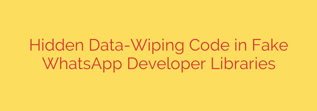 Hidden Data-Wiping Code in Fake WhatsApp Developer Libraries