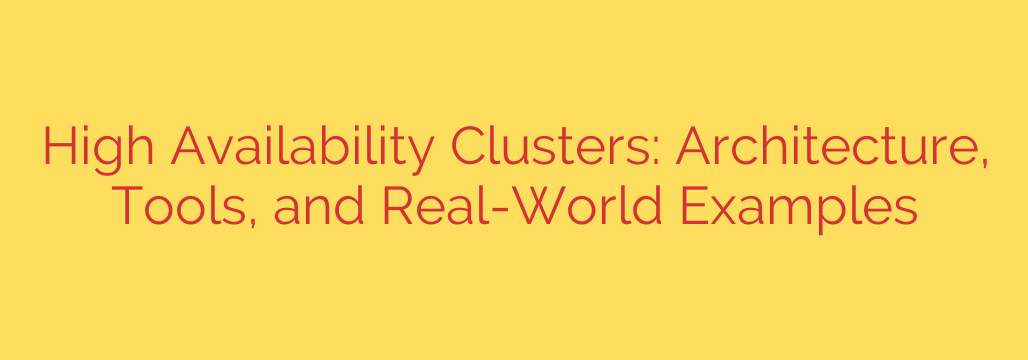 High Availability Clusters: Architecture, Tools, and Real-World Examples