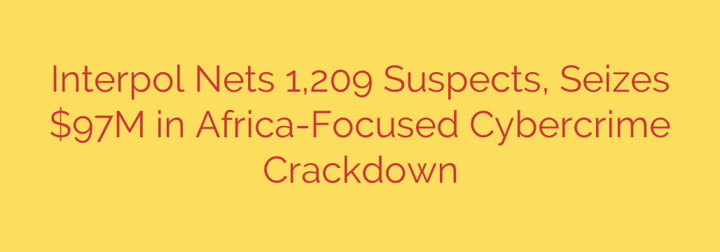 Interpol Nets 1,209 Suspects, Seizes $97M in Africa-Focused Cybercrime Crackdown