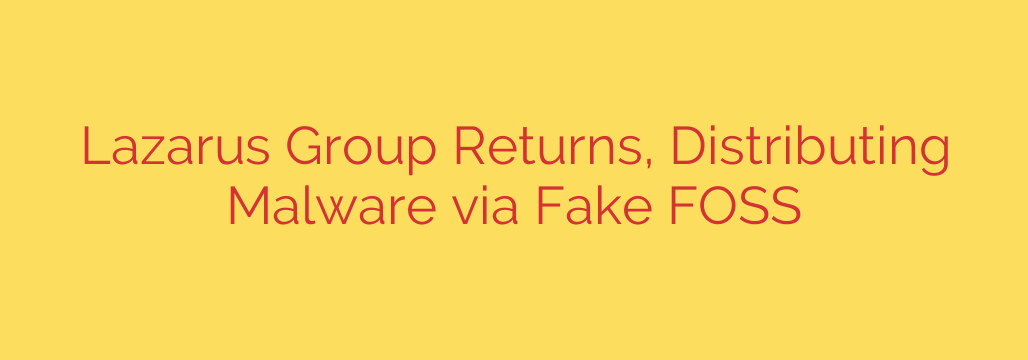 Lazarus Group Returns, Distributing Malware via Fake FOSS
