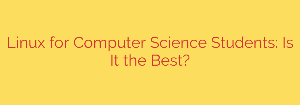 Linux for Computer Science Students: Is It the Best?