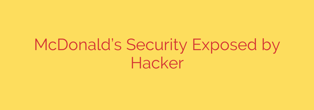 McDonald’s Security Exposed by Hacker