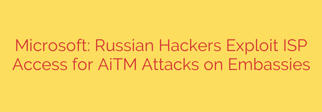 Microsoft: Russian Hackers Exploit ISP Access for AiTM Attacks on Embassies