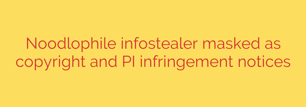 Noodlophile infostealer masked as copyright and PI infringement notices