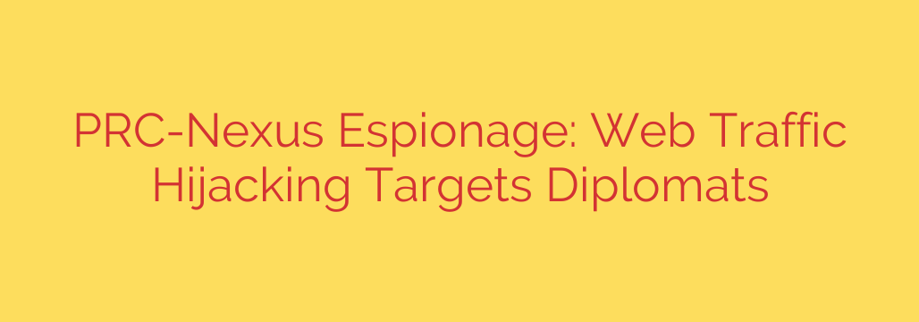 PRC-Nexus Espionage: Web Traffic Hijacking Targets Diplomats