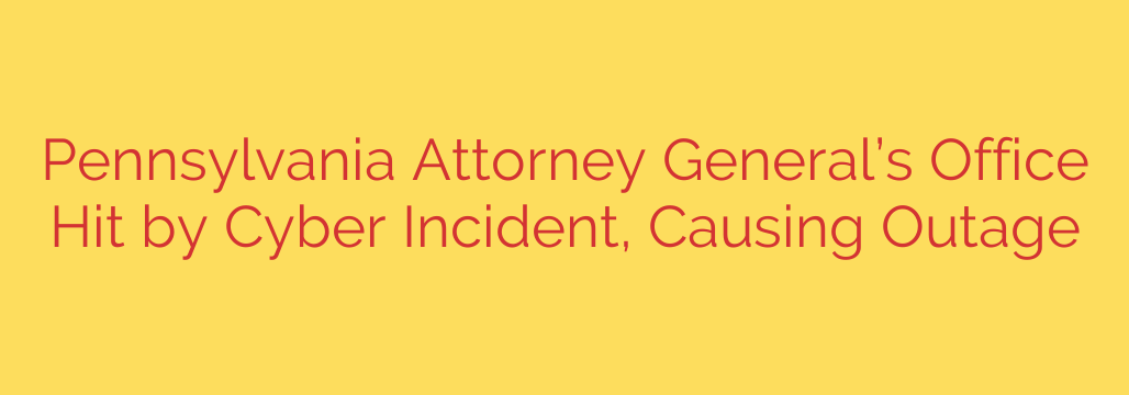 Pennsylvania Attorney General’s Office Hit by Cyber Incident, Causing Outage