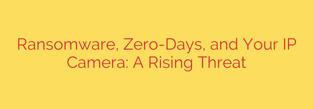 Ransomware, Zero-Days, and Your IP Camera: A Rising Threat