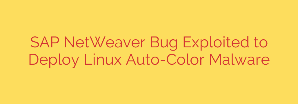 SAP NetWeaver Bug Exploited to Deploy Linux Auto-Color Malware