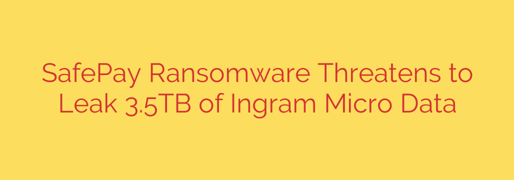 SafePay Ransomware Threatens to Leak 3.5TB of Ingram Micro Data