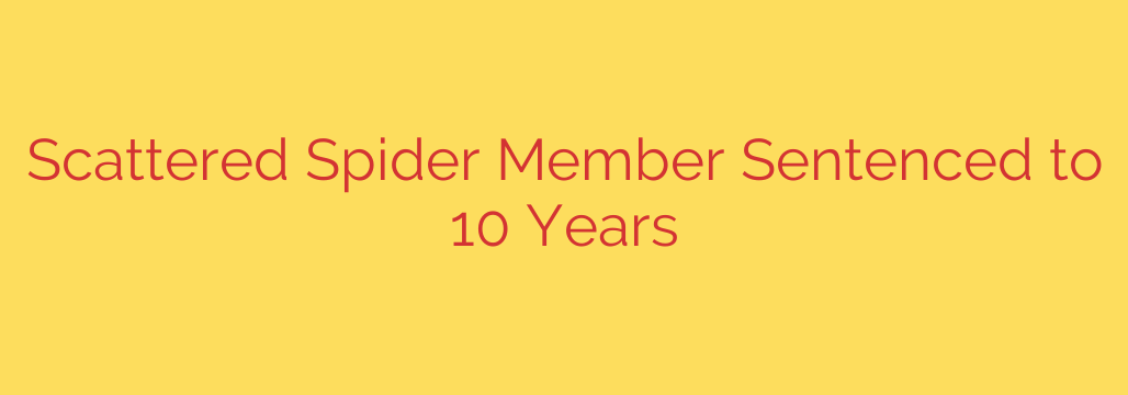 Scattered Spider Member Sentenced to 10 Years