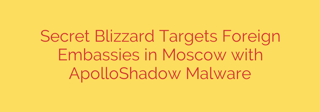 Secret Blizzard Targets Foreign Embassies in Moscow with ApolloShadow Malware